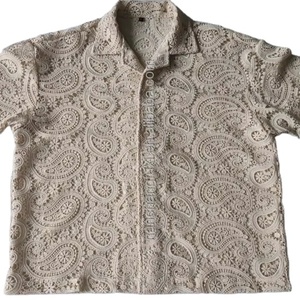 Maglietta Estiva da <span class=keywords><strong>Uomo</strong></span> 2024 di Alta Qualità con Texture Traforata in <span class=keywords><strong>Pizzo</strong></span>, Vestibilità Comoda, Personalizzabile - Product Image 1