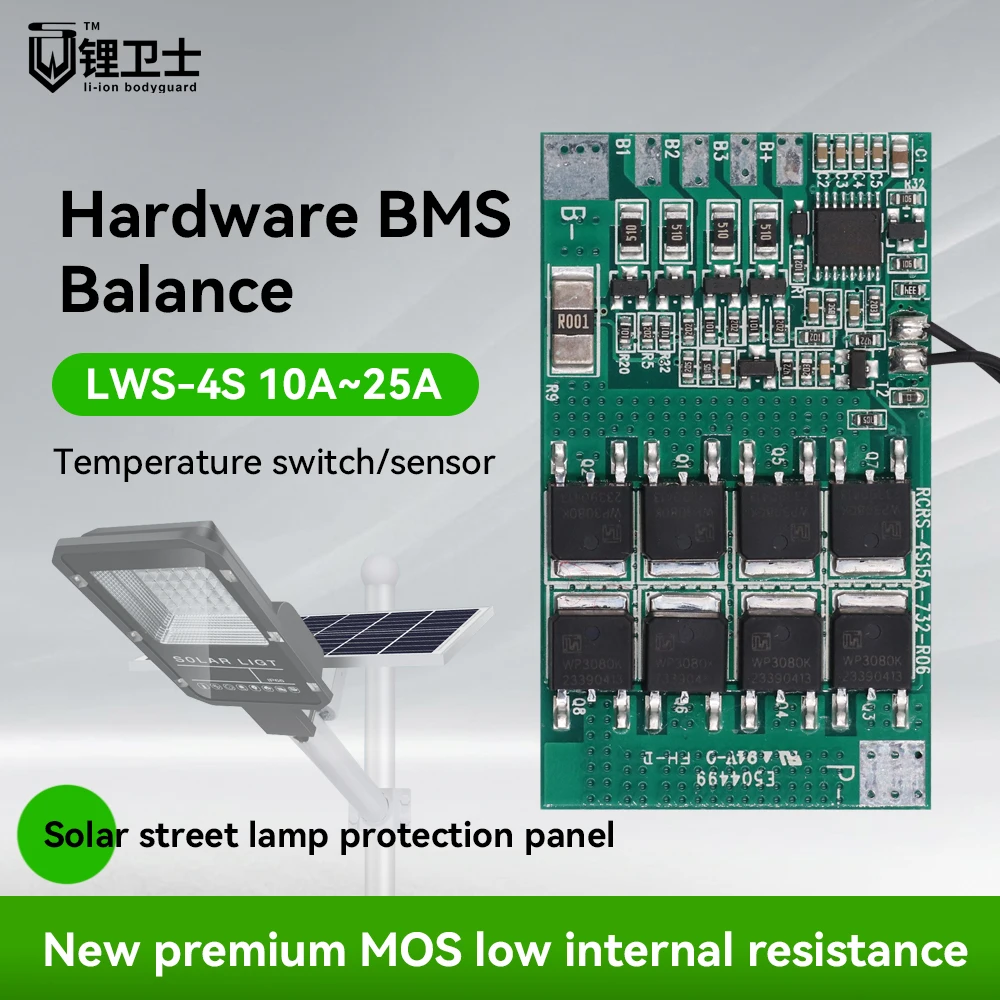 LWS Bms 2s 3s 4s 5s 6s 7s 8s 9s 10s Battery Management System 12v 36v 48v Pcm 10a 20a 25a 30a 35a Lifepo4 Bms 4s 20a BMS · image 4