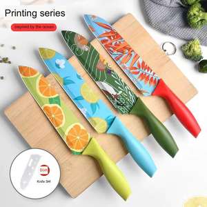 <span class=keywords><strong>Couteau</strong></span> de cuisine imprimé couleur avec logo personnalisé couteaux en acier inoxydable motif imprimé <span class=keywords><strong>fantaisie</strong></span> <span class=keywords><strong>couteau</strong></span> d'office de fruits de chef de cuisine - Product Image 3