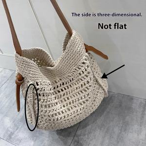 Bolso de Playa Casual 2025, de un Solo Hombro, Color Sólido, para Vacaciones en la Playa - Product Image 2