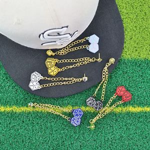 Badges pour casquettes de baseball, épingles en émail métallique avec pendentif chaîne pour la décoration de chapeaux, style unisexe européen et américain - Product Image 4