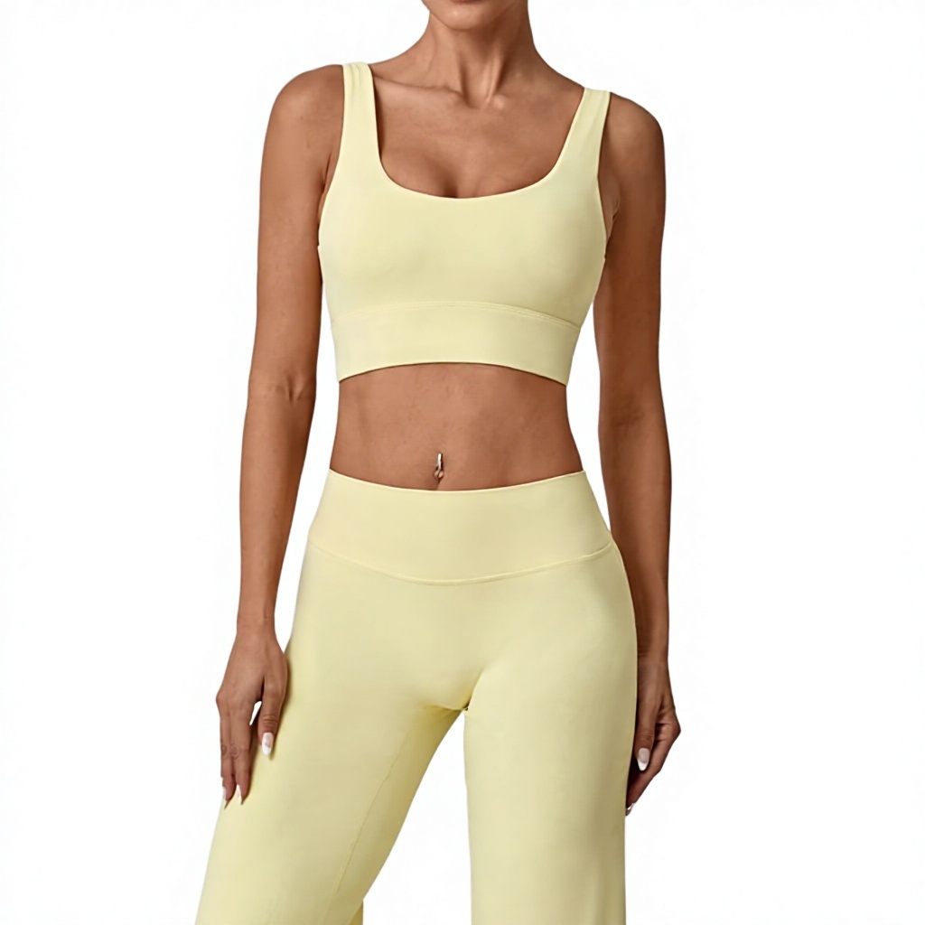 Solid Color Moisture Wicking Padded Medium Support Removable Pads Spandex/Nylon Running Fitness Gym Clothing Sports Bra