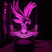 Lampe LED 3D de football du Real Madrid décorative, moderne, alimentée par USB, avec commande tactile et télécommande, lumière noire/blanche changeable