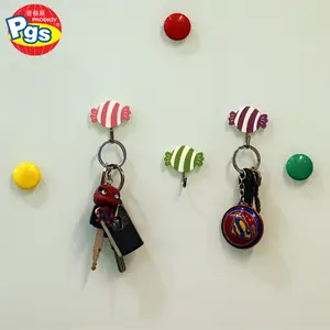 Candy printed cute high quality self-adhesive wall mounted plastic hook