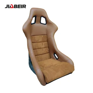 JBR1097 Custom LOGO Brown Leder Glitter Back Racing Bucket Sitze