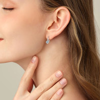 Bijoux classiques en argent 925, boucles d'oreilles créoles rondes de 6,5 mm, 1,0 ct, diamant de laboratoire VVS1, moissanite, pour femmes, cadeaux pour maman