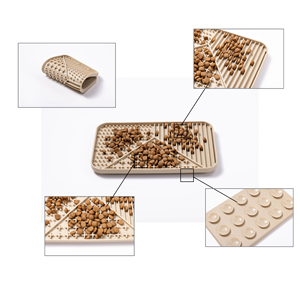 Bol pour chien en silicone, mangeoire lente antidérapante, bol d'alimentation de qualité alimentaire, tapis à lécher pour chien, accessoires pour animaux de compagnie écologiques - Product Image 3