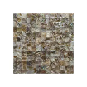 Seashell Floor Tiles Black Shell Mosaic Tile For Walls/Bathroom/Kitchen Table Top