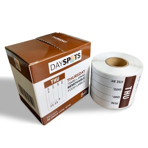 7 Rollos/Juego de Etiquetas Rotativas para Días de la Semana, Etiquetas Removibles y Disolubles de 1 x 1 Pulgada, de Lunes a Domingo - Product Image 3