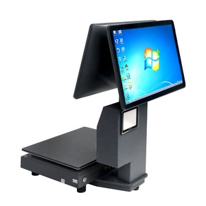 POS System Terminal Dual Touch Cash Register Balance Retail <strong>Weighing</strong> Payment Reader Printer Equipment All in One <strong>Scales</strong> - Product Image 3
