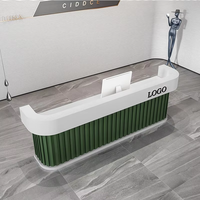 Meubles de salon de beauté haut de gamme, comptoir en bois, bureau de réception moderne et luxueux pour spa et clinique, à vendre