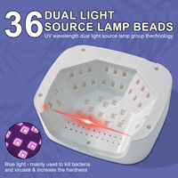 Lampe à ongles transfrontalière à strass, forme carrée, UV/LED, séchage rapide, 268W haute puissance, modèle SUN-S60 pour les ongles