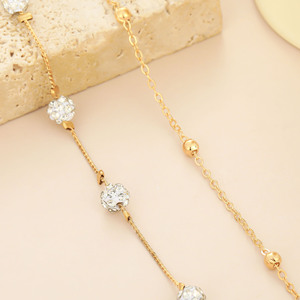 Nouveau femmes mode Double bracelets personnalité Joker Point perceuse or alliage fête Style à la mode ornements en gros - Product Image 4