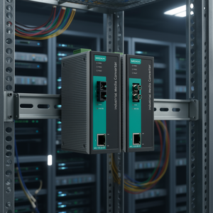 Convertisseur de média industriel Moxa IMC-101-M-ST, équipement Ethernet vers fibre optique - Product Image 3