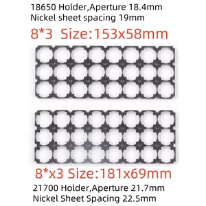 ZOYSUN 21700 Kit de Soporte de Batería Empalmable Ignífugo con Montaje de Soporte Fijo Negro 8X8 9X3 9X6 9X7 9X8 9X9 10X3 10X4 10X5 - Product Image 4