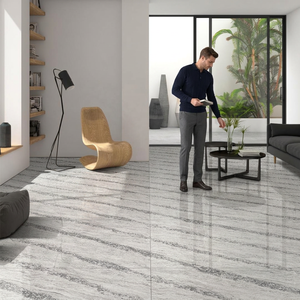 Ama-zon White Double Charge Vitrified Porcelain Tiles Modern Marble Look for Residential Commercial Floors - Product Image 6