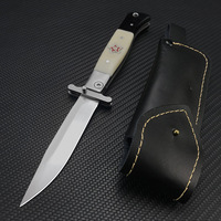 Couteau pliant russe, couteau de poche tactique de survie, lame en acier poli miroir, défense personnelle pour l'extérieur