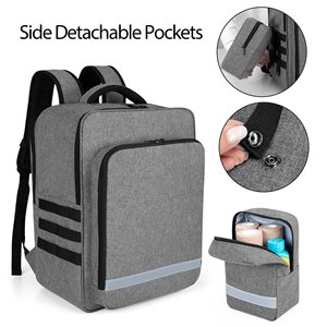 取り外し可能なサイドポケット付き緊急医療バックパック応急処置バックパック滑り止めボトム適切なEMT救急医療ホーム訪問 - Product Image 4