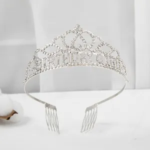 Penjualan Terbaik Perhiasan 2022 Pesta Ulang Tahun Gadis Tiara Rambut Berlian Pernikahan Mewah Mahkota Pengantin Headpieces untuk Ratu