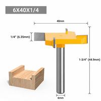 ANDUUK Fraise de surfaçage CNC pour panneaux de 1/4 po, à pointe en carbure, pour affaisser les plaques, outil de travail du bois
