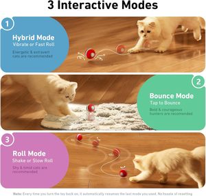 Für Cheerble Interactive Cat <span class=keywords><strong>Ball</strong></span> Spielzeug Wicked <span class=keywords><strong>Ball</strong></span> M3 Smart Anti-Depression Silikon Haustier Spielzeug Buntes Licht Spaß Geschenk für Hunde - Product Image 3