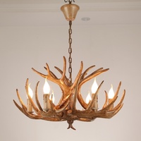 Lustre en forme de branches de cerf, style pastoral américain, modèle industriel vintage 8099, 110V, éclairage à incandescence, 16kg, Hot Pot