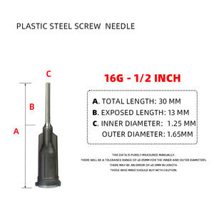 เข็มพลาสติกเหล็กขนาด 1/2 นิ้ว แบบขันเกลียว ขายดีที่สุด ใช้ได้กับวาล์วจ่ายของเหลว - Product Image 2