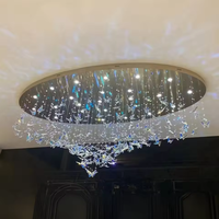 Lampe suspendue pour salon, décoration de luxe moderne, forme de papillon, lustre en cristal LED pour plafonds hauts