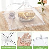 Syh190 Tente de protection alimentaire en maille pop-up, parapluie pour l'extérieur, tentes écran, protection contre les insectes, réutilisable et pliable