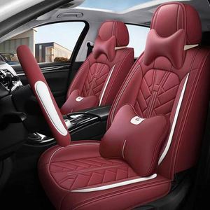 Ensemble complet de housses de siège de voiture en cuir PVC universelles toutes saisons de luxe Accent, 10 pièces avec housse de coussin, garantie 1 an - Product Image 3