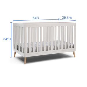 Elegant Polished Wood Baby <strong>Crib</strong> Bed Kids &amp; Teen Storage Cot Furniture Infant Wooden Cot Bed For Babies - Product Image 3