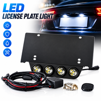 Support de plaque d'immatriculation de voiture avec éclairage LED 120W 6000K blanc, projecteur auxiliaire antibrouillard pour tout-terrain 4x4, camion, SUV