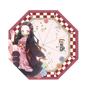 16 Stile Anime Perimeter Vinyl Regenschirm Umfang Genshin Impact Demon Slayer Kaneki Ken Sonnenschirm Regenschirm Rem Anime Regenschirm
