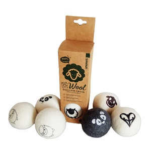 Bolas <span class=keywords><strong>de</strong></span> secador <span class=keywords><strong>de</strong></span> lana, paquete <span class=keywords><strong>de</strong></span> 6 bolas hechas a mano con lana 100% orgánica Premium <span class=keywords><strong>de</strong></span> Nueva Zelanda - Product Image 3