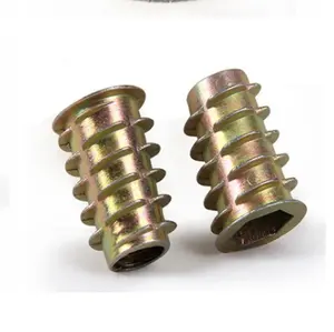 Trung Quốc Cung Cấp Đồ Nội Thất Gỗ Chèn Nut M5 <span class=keywords><strong>M6</strong></span> M8 Threaded Chèn Cho Gỗ - Product Image 1