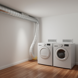 Tuyau de ventilation flexible isolé pour sèche-linge, 25 pieds de long, en feuille d'aluminium, rond, pour systèmes HVAC muraux - Product Image 2