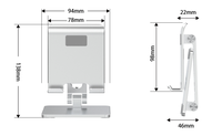 IKATAK Nouveau support de téléphone portable pliable portable en aluminium