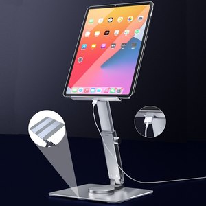 360 ° Supporto da Tavolo Girevole Pieghevole Regolabile in Alluminio per Tablet <span class=keywords><strong>iPad</strong></span> Pro Air 4 <span class=keywords><strong>Mini</strong></span> 12.9 4-14 Pollici Xiaomi Tab - Product Image 5