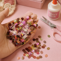 500g/Lot Confettis de table en PET souple, thème rétro, pour fêtes, jeux sportifs, football américain, paillettes, sequins, nail art, décorations de fêtes