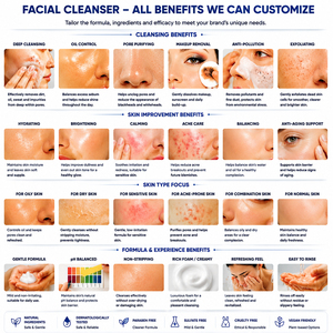 Nettoyant à l'acide azélaïque bio naturel, personnalisé, pour resserrer les pores et éclaircir la <span class=keywords><strong>peau</strong></span>, fabrication OEM/ODM, marque privée, fourni par l'usine - Product Image 3