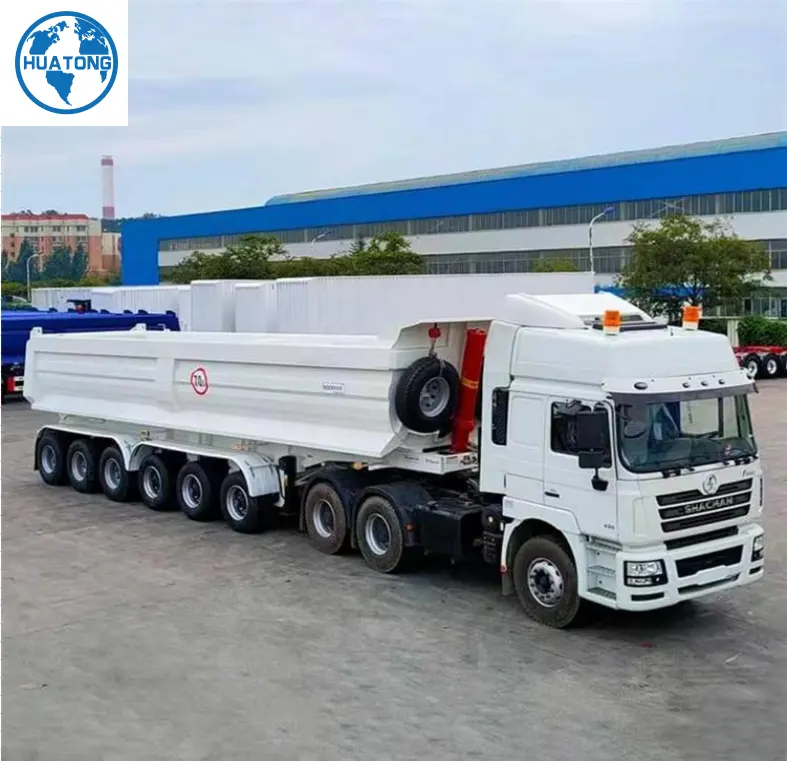 3 axles Small stone construction waste large stone sand and gravel transport dump truck trailer for sale