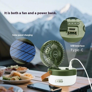 Biểu tượng tùy chỉnh thực tế siêu dài độ bền năng lượng mặt trời có thể sạc lại <span class=keywords><strong>LED</strong></span> cắm trại đèn lồng quạt cho ngoài trời - Product Image 2