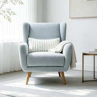 Fauteuil simple vintage américain Yicheng en gros, style français, dossier haut, fauteuil d'appoint, chaise longue de loisirs pour salon