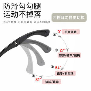 Lunettes de sport avec monture TR90, branches réglables, antidérapantes, design ergonomique pour usage actif, fabriquées à Danyang - Product Image 1