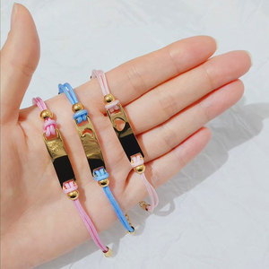 Bracelets et Joncs de Luxe en Acier Inoxydable 316L de Haute Qualité, Plaqué Or 14k 18k, Anti-ternissement, pour Filles, Enfants et Bébés - Product Image 2