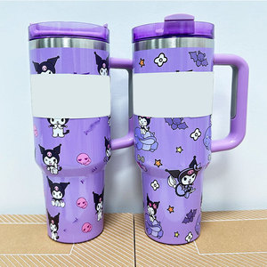 Cheap Wholesale Double Wall Vacuum Insulated Tumbler <b>with</b> Handle 20oz 30oz 40oz Cartoon <b>Cup</b> <b>with</b> <b>lids</b> and straws - Product Image 5