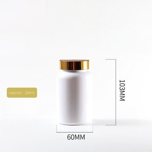 Aangepaste Fabriek Food Grade 140-300Ml Wit Huisdier Plastic Supplement Pil <span class=keywords><strong>Capsule</strong></span> Tablet Kauwgomflesjes Met Flip Top God Cap - Product Image 6