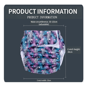 Culotte absorbante imperméable pour adultes âgés, vente en gros, doublure en soie glacée lavable, bande magique, protège-culotte anti-fuite - Product Image 3