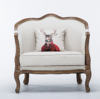 Amerikanisches Landhaus-Retro-Sofa aus Massivholz im pastoralen französischen Stil, Fotostudio-Möbel für Homestay, luxuriöse Beleuchtung für das Wohnzimmer