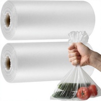 Groothandel op maat gemaakte PE produceerzakken rol supermarkt transparante plastic zak voor brood fruit groenten keuken gebruik vriezer opbergzak